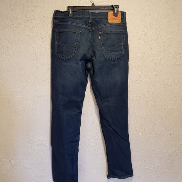 LEVI'S 541 Straight Leg Mid Rise Dark Wash Blue Denim Jeans Men's Size W 33 L 34 - Picture 5 of 11